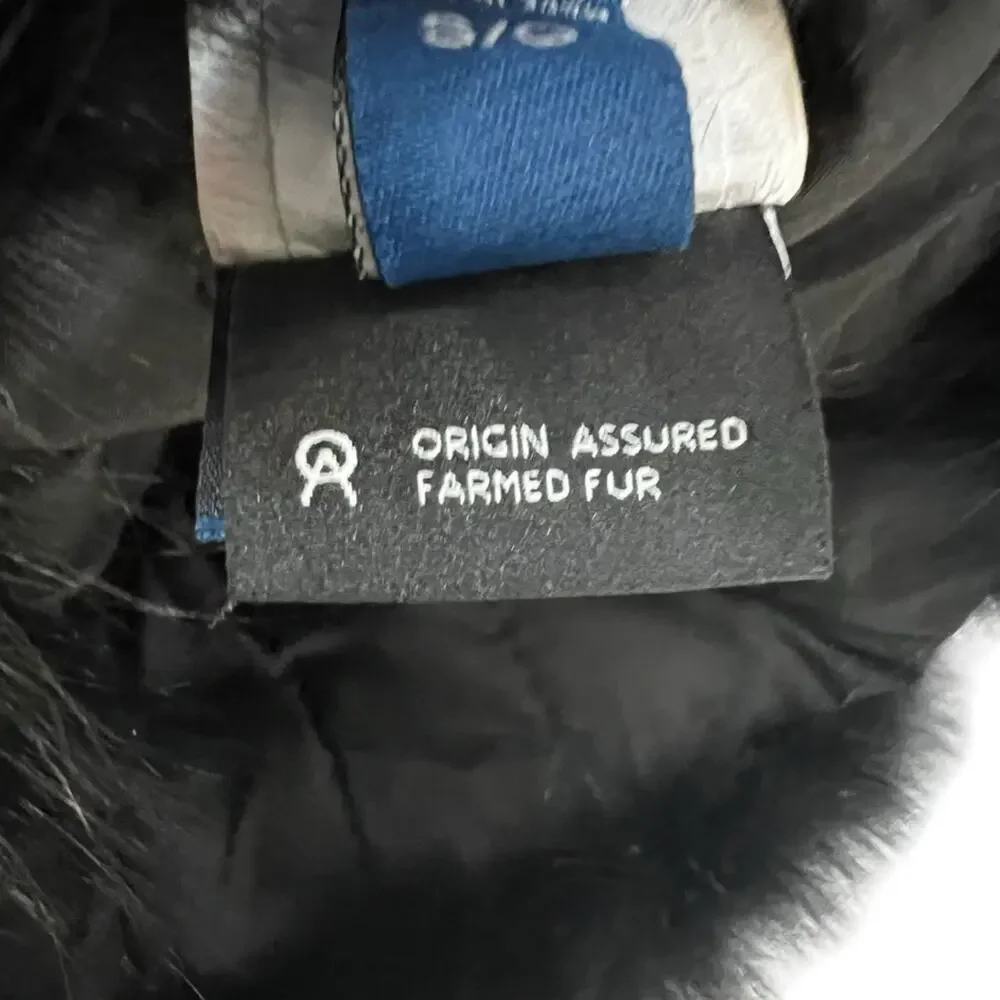 Pajar Canada Black Fur Trapper Hat | Origin Assured Fur Saga Furs | O/S  | Poms